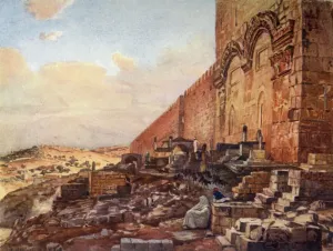 Adam And Charles Prints: Jerusalem. - Exterior of the Golden or Beautiful Gate, 1902. Creator: John Fulleylove