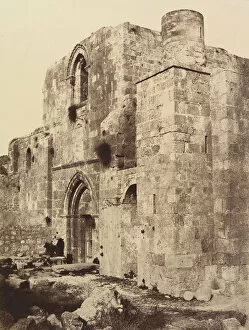 Clercq Gallery: Jerusalem. Facade de l eglise Ste. Anne. 1860 or later