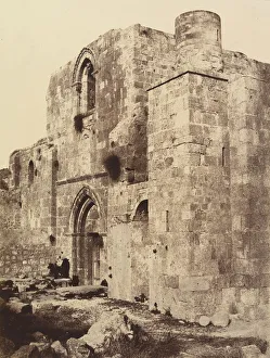 Clercq Louis Prints: Jerusalem. Facade de l eglise Ste. Anne. 1860 or later