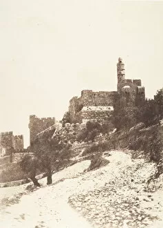 Auguste Salzmann Gallery: Jerusalem, Forteresse de David (citadelle), Face Ouest, 1854