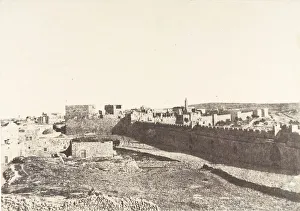 Mount Zion Prints: Jerusalem, Forteresse de Sion, 1854. Creator: Auguste Salzmann