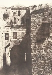 Auguste Salzmann Gallery: Jerusalem, Maison du mauvais riche, 1854. Creator: Auguste Salzmann