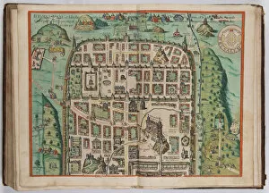 Biblical Places Collection: The Jerusalem Map (From: Civitates Orbis Terrarum), 1572