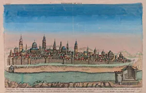 The Jerusalem Map (Ville Capitale de la Palestine sous David et Salomon... ), 1770. Artist: Mondhare, Louis Joseph (active Mid of 18th cen.)