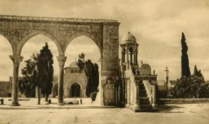 Temple Mount Prints: Jerusalem - Mosque El-Aksa, c1918-c1939. Creator: Unknown