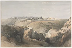 Jerusalem from the Mount of Olives, 1839. Creator: David Roberts (British, 1796-1864)
