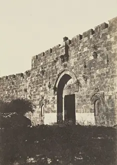 Salzmann Auguste Prints: Jerusalem, Porte de David, between 1850 and 1854
