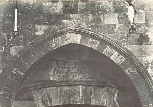 Jaffa Gate Prints: Jerusalem, Porte de Jaffa, Inscription, 1854. Creator: Auguste Salzmann