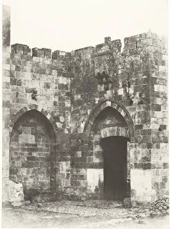 Auguste Salzmann Gallery: Jerusalem, Porte de Jaffa, Vue exterieure, 1854. Creator: Auguste Salzmann
