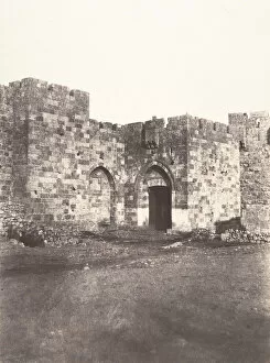 Auguste Salzmann Gallery: Jerusalem, Porte de Jaffa, Vue generale, 1854. Creator: Auguste Salzmann