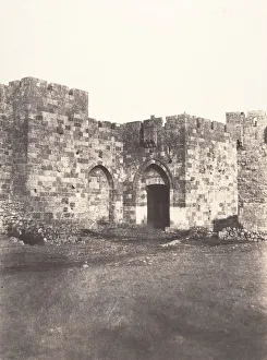 Salzmann Auguste Prints: Jerusalem, Porte de Jaffa, Vue generale, 1854. Creator: Auguste Salzmann