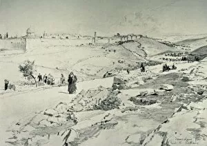 Destination Gallery: Jerusalem, with the Road from Bethany, 1902. Creator: John Fulleylove