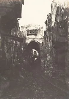 Salzmann Auguste Prints: Jerusalem, Rue du quartier arabe, 2, 1854. Creator: Auguste Salzmann