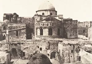 Jerusalem, Saint Sepulcre, abside, 1854. Creator: Auguste Salzmann