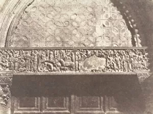 Jerusalem, Saint-Sepulcre, Bas-relief (porte d'entree), 1854