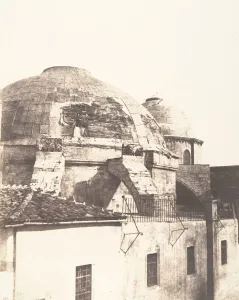 Cupola Prints: Jerusalem, Saint Sepulcre, coupole, 1854. Creator: Auguste Salzmann