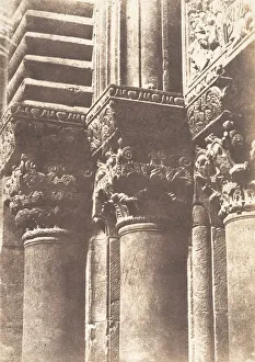 Capital Prints: Jerusalem, Saint-Sepulcre, Details des chapiteaux de la porte principale