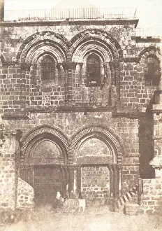 Jerusalem, Saint Sepulcre, Facade, 1854. Creator: Auguste Salzmann