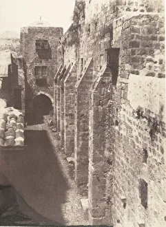 Auguste Salzmann Gallery: Jerusalem, Saint-Sepulcre, Face Ouest, Rue du Patriarche, 1854