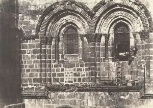Holy Sepulchure Prints: Jerusalem, Saint-Sepulcre, Partie superieure de la facade, 1854