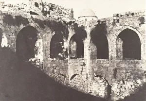 Marys Church Prints: Jerusalem, Sainte-Marie-la-Grande, Cloitre, 1854. Creator: Auguste Salzmann