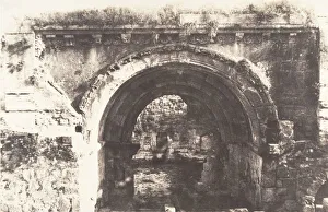 Marys Church Prints: Jerusalem, Sainte-Marie-la-Grande, Portail, 1854. Creator: Auguste Salzmann
