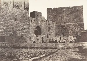 Jerusalem, Tour de David, 1854. Creator: Auguste Salzmann