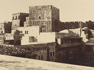 Clercq Gallery: Jerusalem. Tour de David avec ses grandes assises salomoniennes, 1860 or later