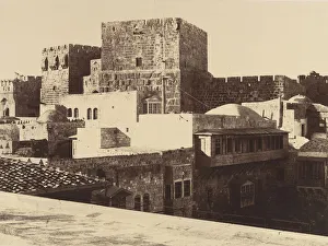 Clercq Louis Prints: Jerusalem. Tour de David avec ses grandes assises salomoniennes, 1860 or later