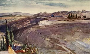 Adam And Charles Prints: Jerusalem from the Traditional Spot on the Mount of Olives Where Christ Wept Over The City