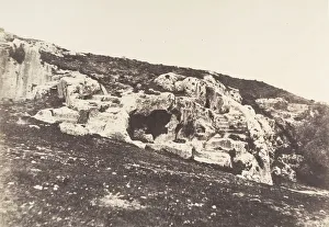 Gehenna Prints: Jerusalem, Vallee de Hinnom, Tombeaux antiques, 1854. Creator: Auguste Salzmann