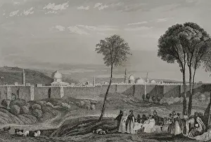 Jerusalem Wall, 1840. Creator: Emile Rouargue
