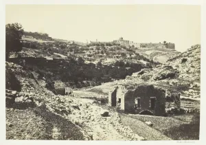 F Frith Co Prints: Jerusalem from the Wall of En-Rogel, 1857. Creator: Francis Frith