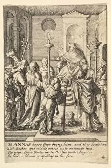 Jesus before Annas, 1625-77. Creator: Wenceslaus Hollar