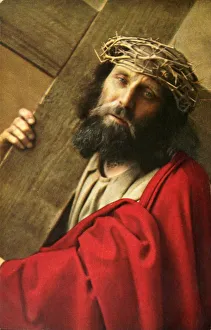 Bavaria Gallery: Jesus carrying the cross, 1922. Creator: Henry Traut