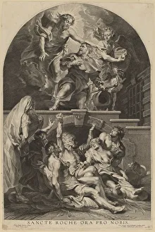 St Rocco Prints: Jesus Christ Appearing to Saint Roch, 1626. Creator: Paulus Pontius
