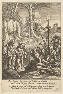 Jesus confronting his detractors, 1625-77. Creator: Wenceslaus Hollar