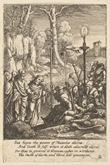 Jesus confronting his detractors, 1625-77. Creator: Wenceslaus Hollar Jesus confronting his detractors, 1625-77. Creator: Wenceslaus Hollar