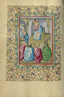Elders Prints: Jesus Among the Doctors; Book of Hours, about 1460. Creator: Unknown
