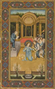 Lucknow Prints: Jesus among the doctors in the Temple, c. 1760. Creator: Mir Kalan Khan (Indian, c