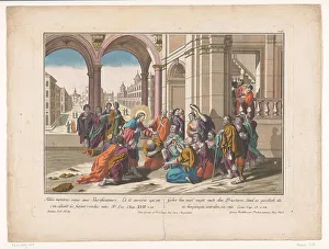 Probst Georg Balthasar Prints: Jesus heals ten lepers, 1742-1801. Creator: Anon