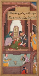 Jesus Heals the Noblemans Son in Capernaum, from a Mirror of Holiness (Mir at al-quds)