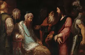 Jesus at Herod's court, c1558-1562. Creator: Schiavone, Andrea (1522-1563). Jesus at Herod's court, c1558-1562. Creator: Schiavone, Andrea (1522-1563)