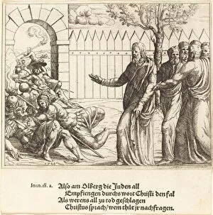 Arrested Collection: Jesus Identifies Himself before the Arrest, 1548. Creator: Augustin Hirschvogel