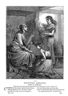 Mary Gallery: Jesus with Mary and Martha, c1870