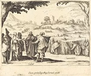 Argument Gallery: Jesus with the Pharisees, 1635. Creator: Jacques Callot