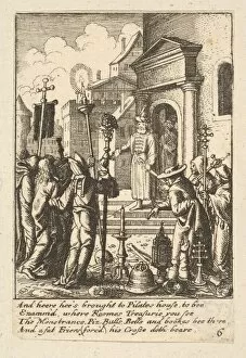 Trial Gallery: Jesus before Pilate, 1625-77. Creator: Wenceslaus Hollar
