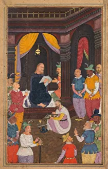 Northern India Prints: Jesus being portrayed by King Abgars painter, from a Mir at al-quds