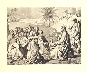Overbeck Prints: Jesus preaching, 1875. Creator: Johann Friedrich Overbeck