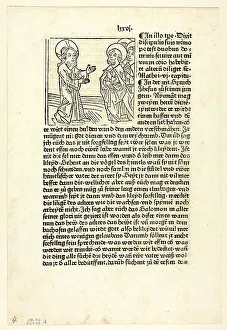 Letterpress Prints: Jesus Preaching to His Disciples from Plenarium